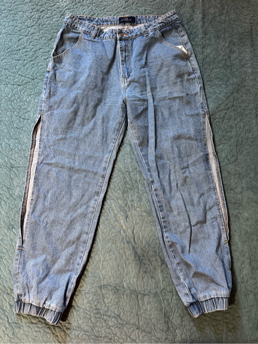 Relaxed Light Blue Denim Jogger Jeans - Unbranded